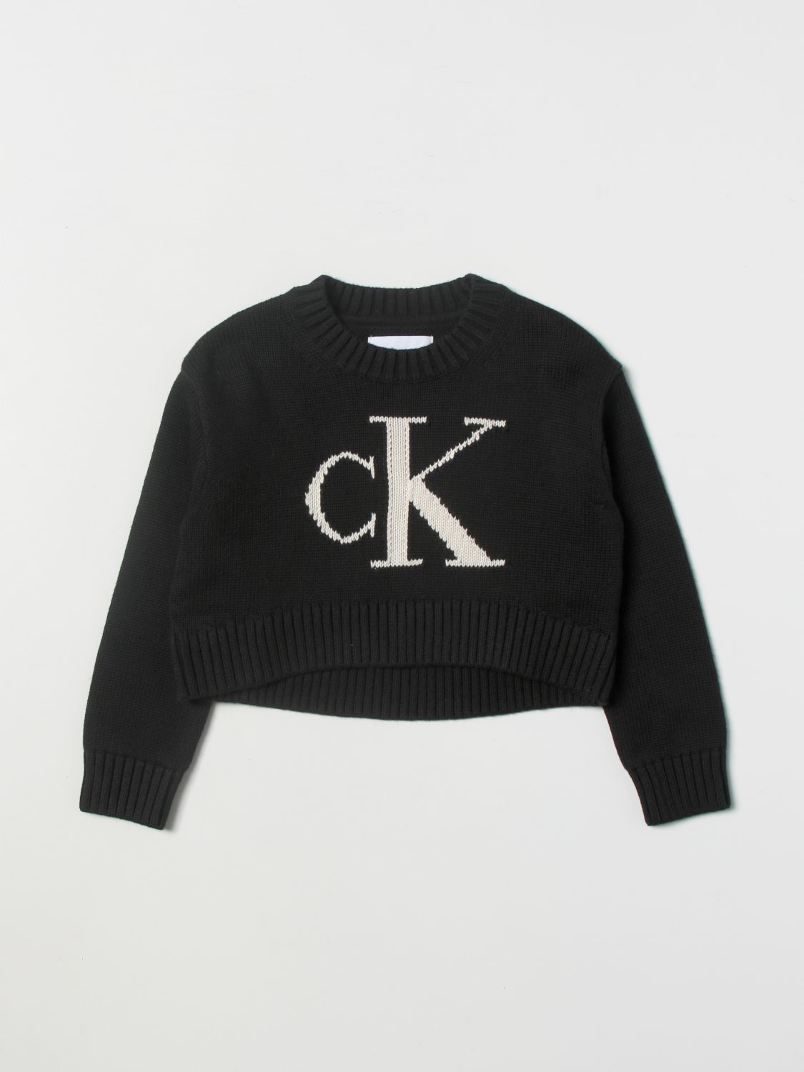 CALVIN KLEIN: sweater for girls - Black | Calvin Klein sweater ...