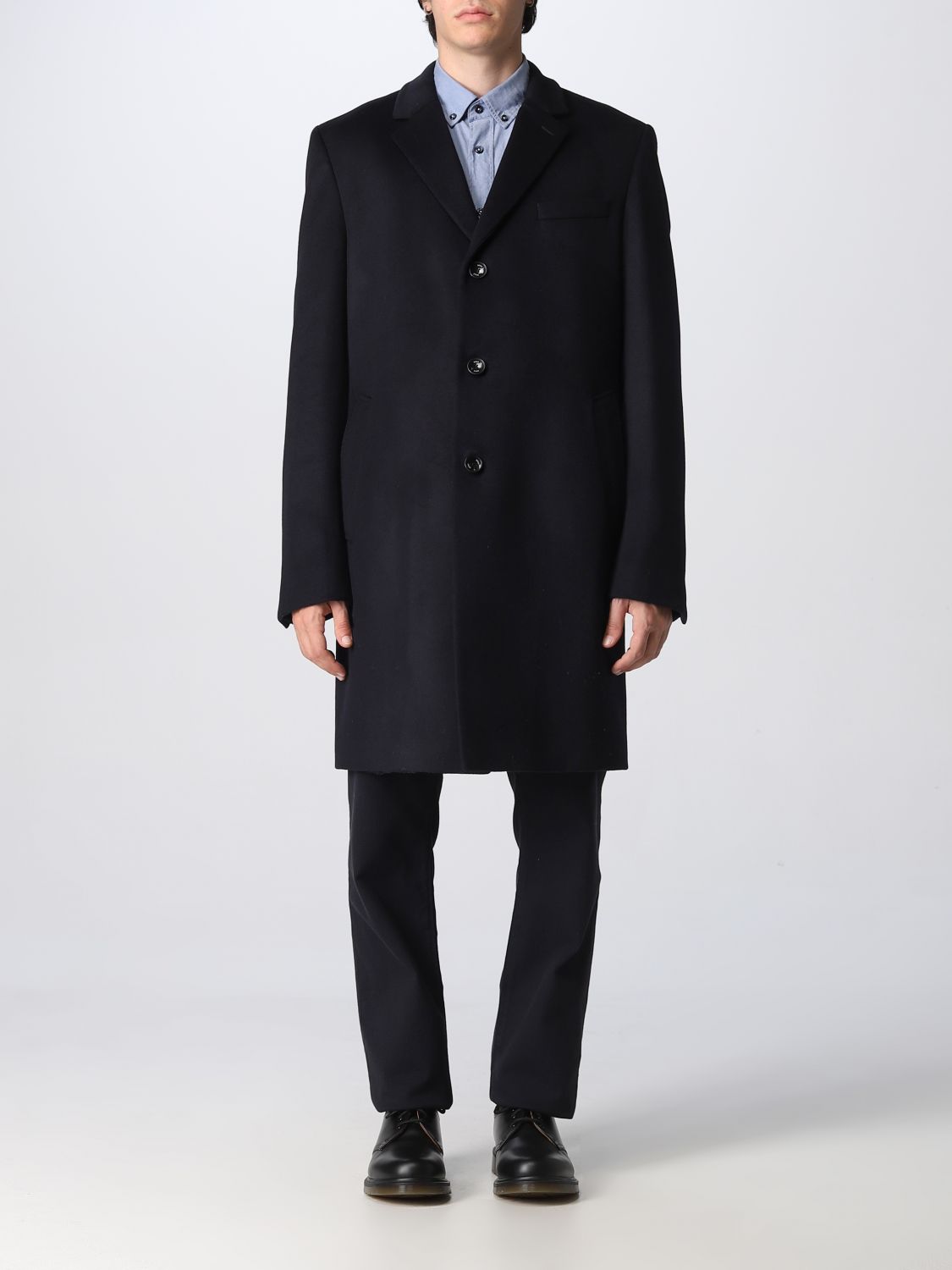 BOSS: coat for man - Blue | Boss coat 50479756 online on GIGLIO.COM