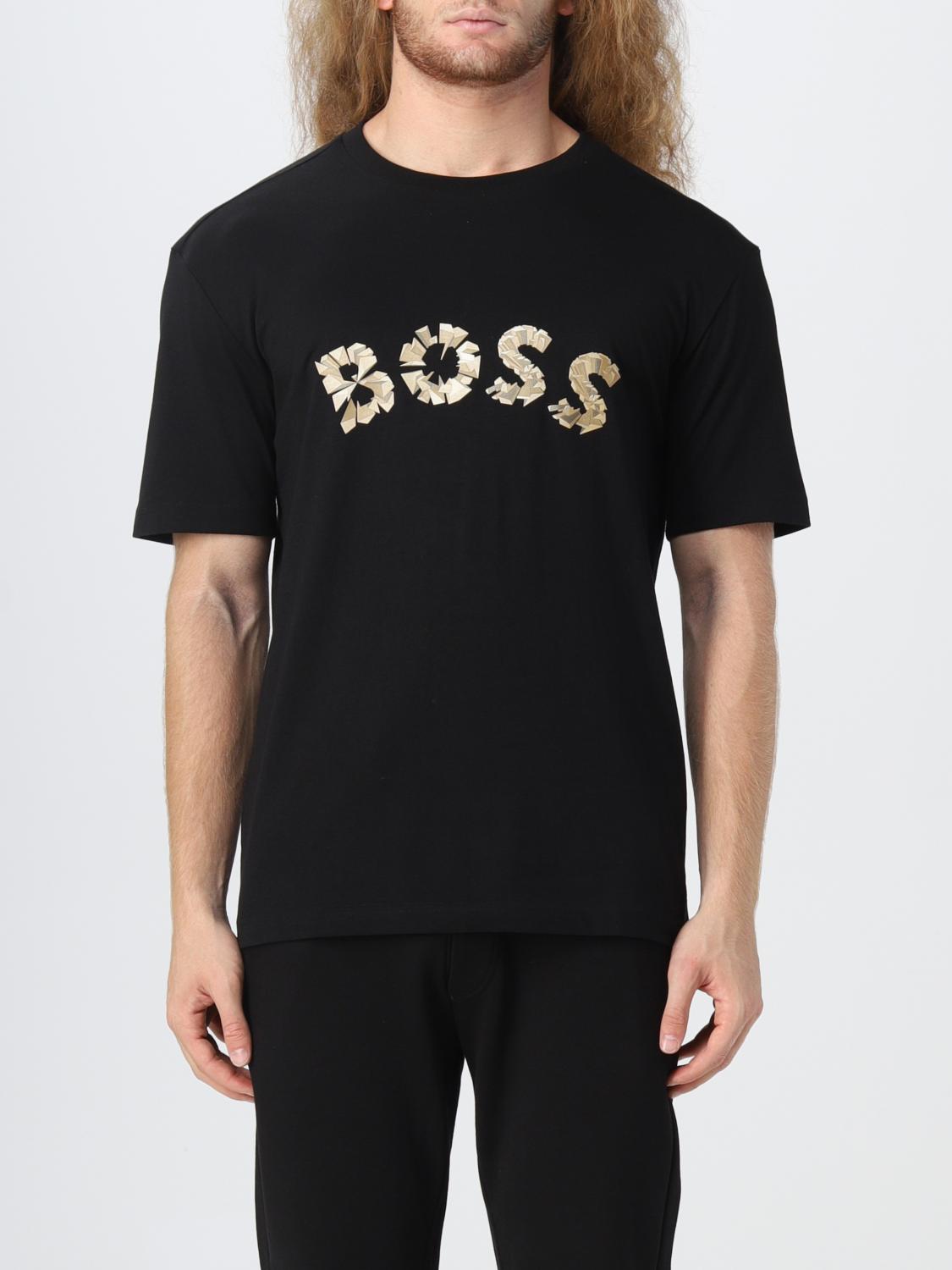 BOSS: t-shirt for man - Black | Boss t-shirt 50477617 online on GIGLIO.COM