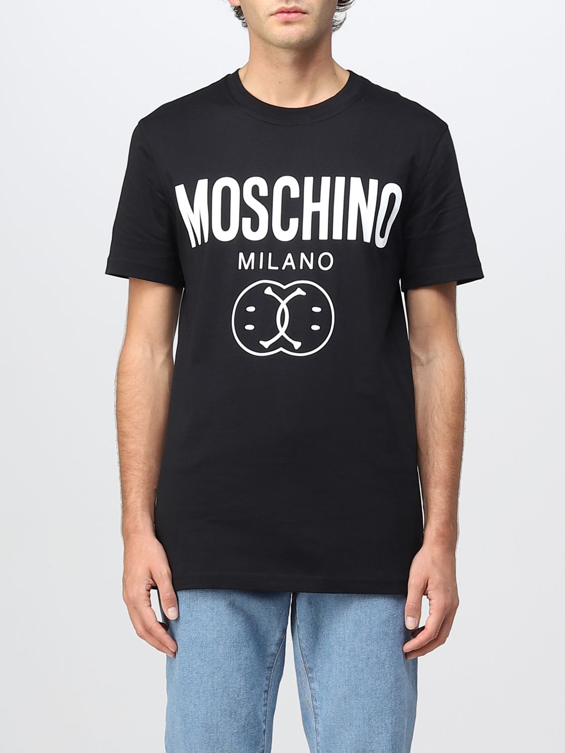 MOSCHINO COUTURE: Double Smiley® t-shirt - Black | Moschino Couture t ...