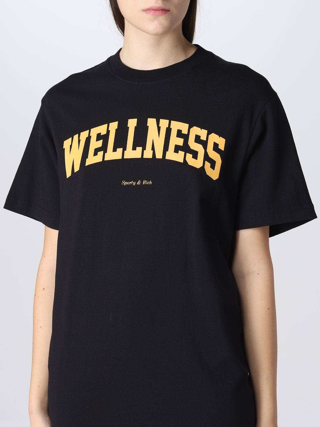 T-shirt Sporty & Rich: T-shirt Sporty & Rich con stampa wellness nero 4