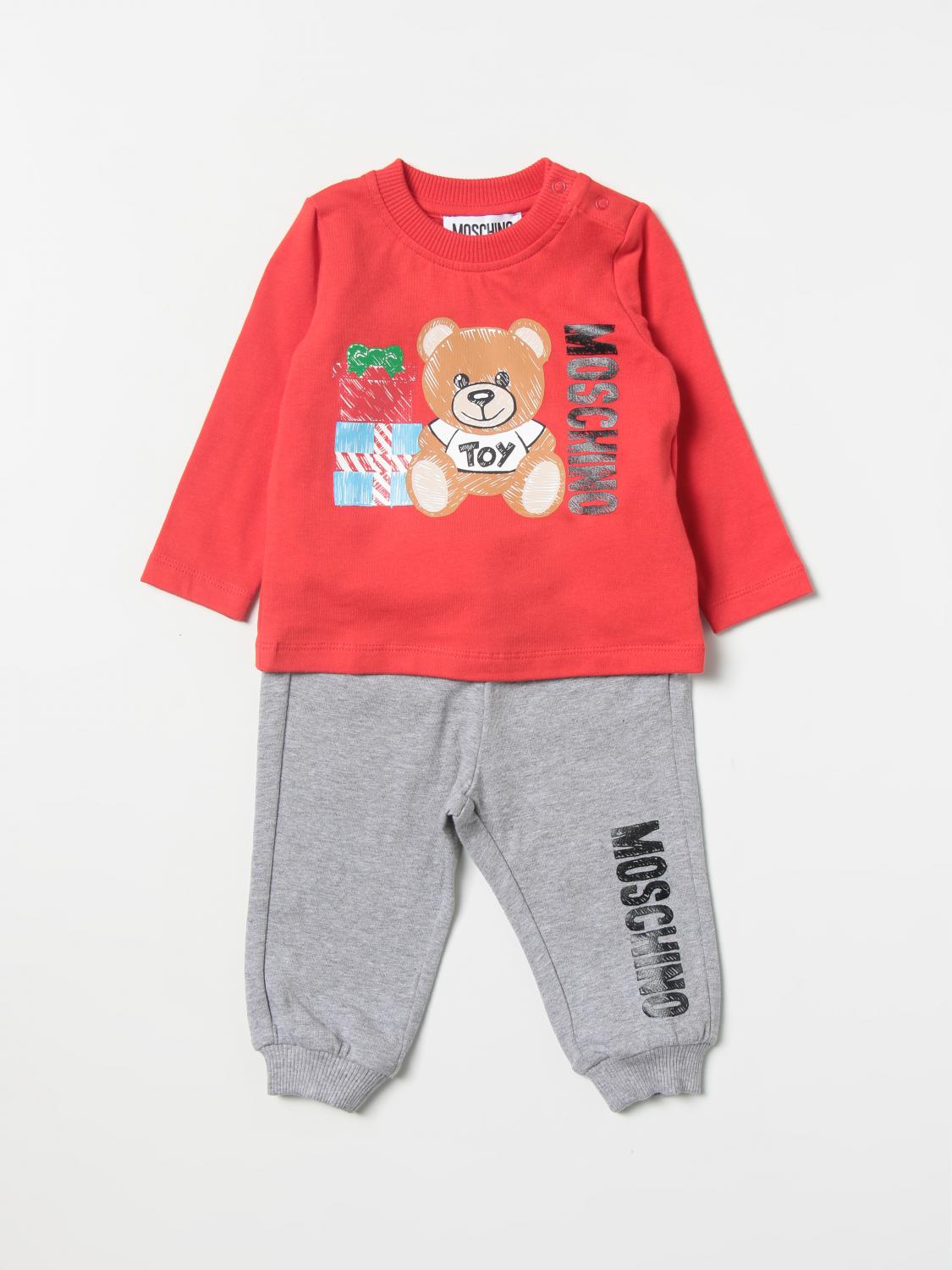MOSCHINO BABY jumpsuit for baby Red Moschino Baby jumpsuit MUK03OLBA24 online at