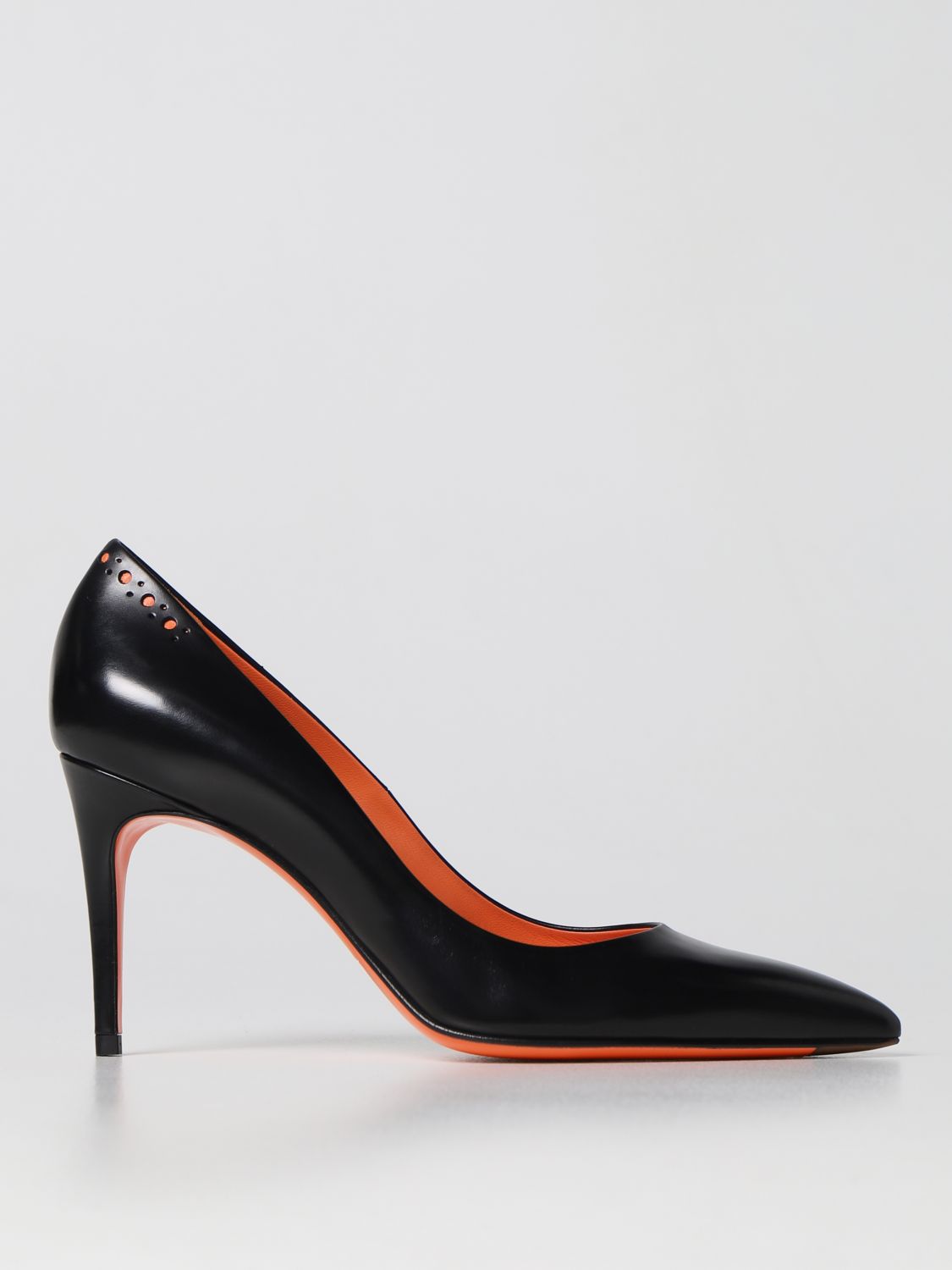 Zapatos de salón Santoni de Cuero de color Negro Mujer Zapatos de Tacones de Zapatos de salón 