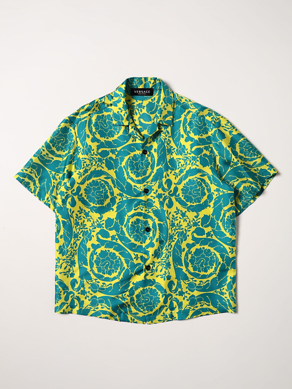 Pidgin Etna Geheim Young Versace Outlet: shirt for boys - Lime | Young Versace shirt  10001071A05227 online on GIGLIO.COM