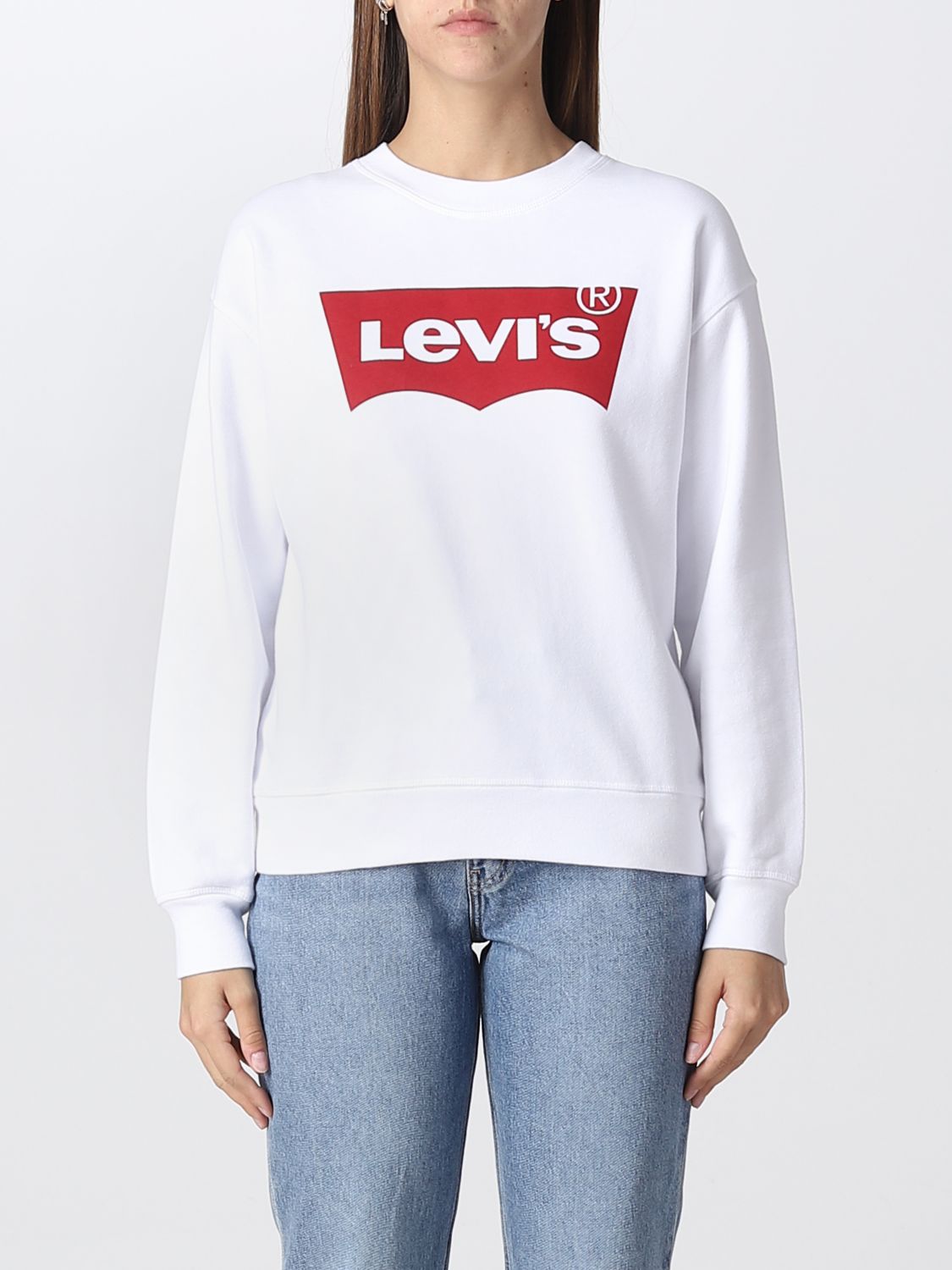 LEVI'S: sweatshirt for women - White | Levi's sweatshirt 186860011 online  on 