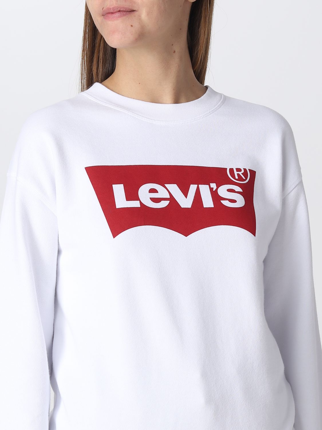 LEVI'S: sweatshirt for women - White | Levi's sweatshirt 186860011 online  on 