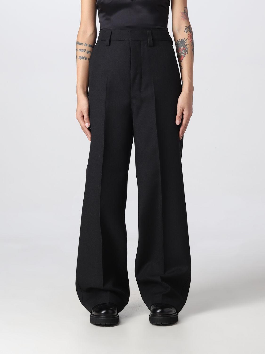 AMI PARIS: pants for woman - Black 1 | Ami Paris pants UTR403285 online ...