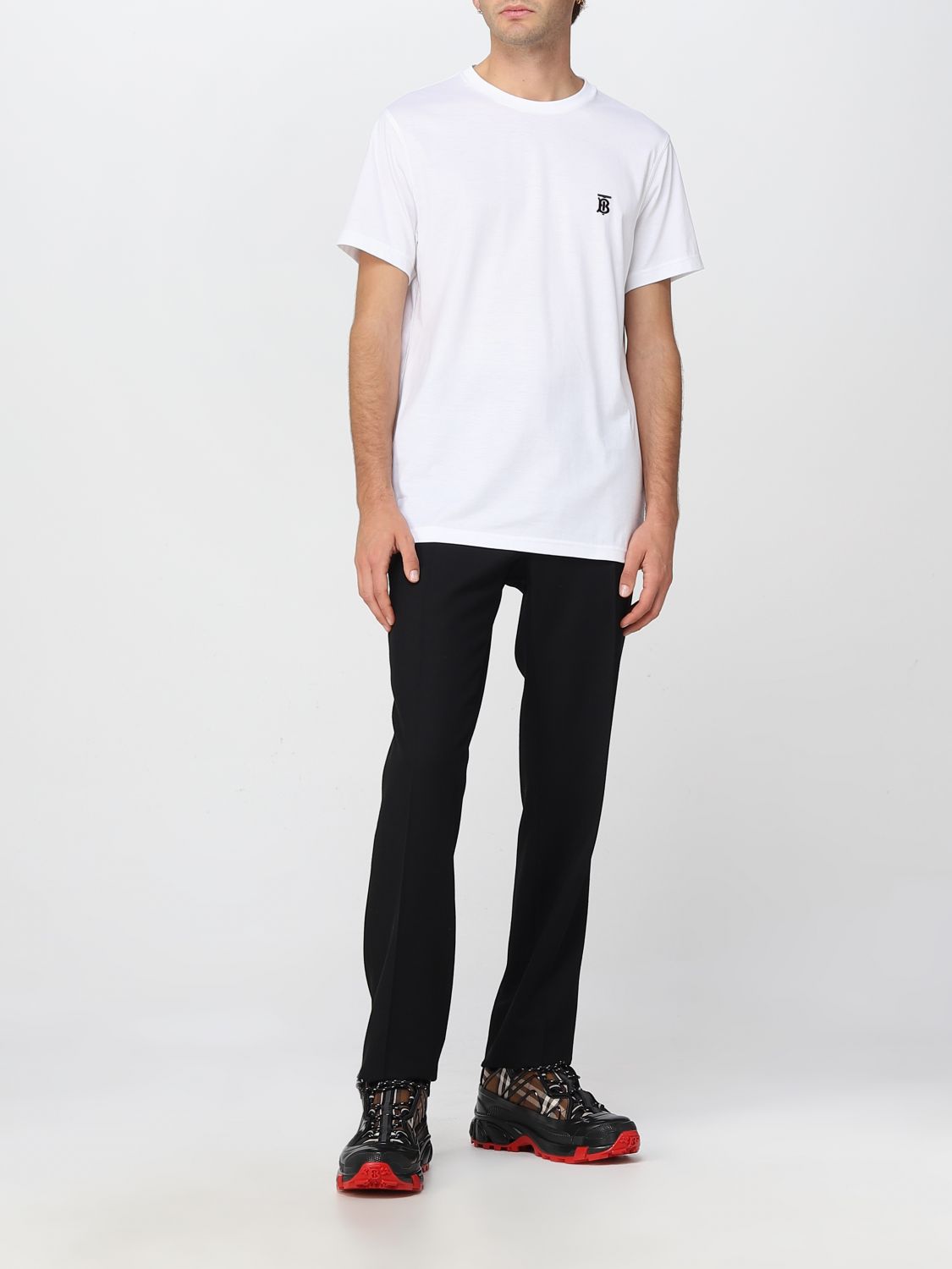 BURBERRY: t-shirt for man - White | Burberry t-shirt 8014021 online on ...