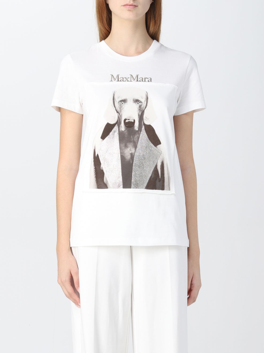 Femme Vêtements Tops T-shirts T-shirt Max Mara en coloris Blanc 