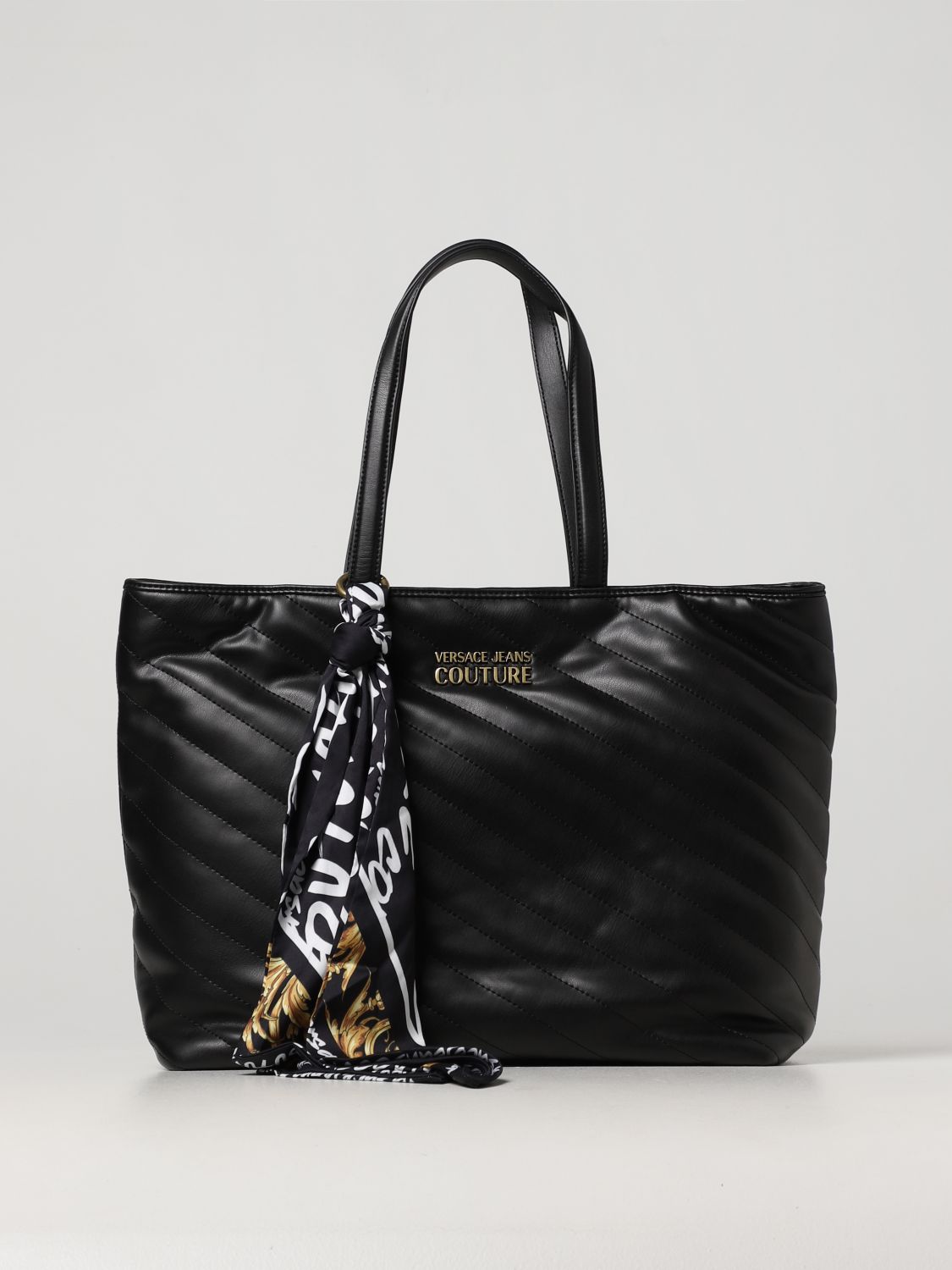  Versace Jeans Couture Black Signature Printed Classic Everyday  Large Shopper Tote Bag for womens : Clothing, Shoes & Jewelry