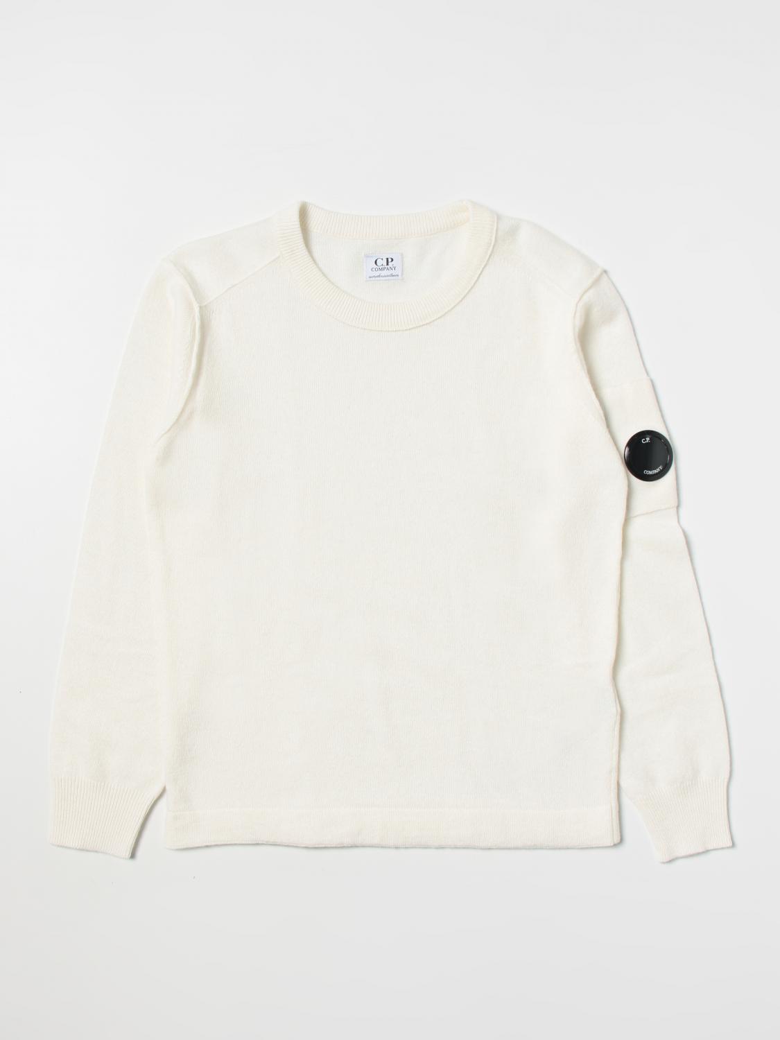 sweater c. p. company kids color white
