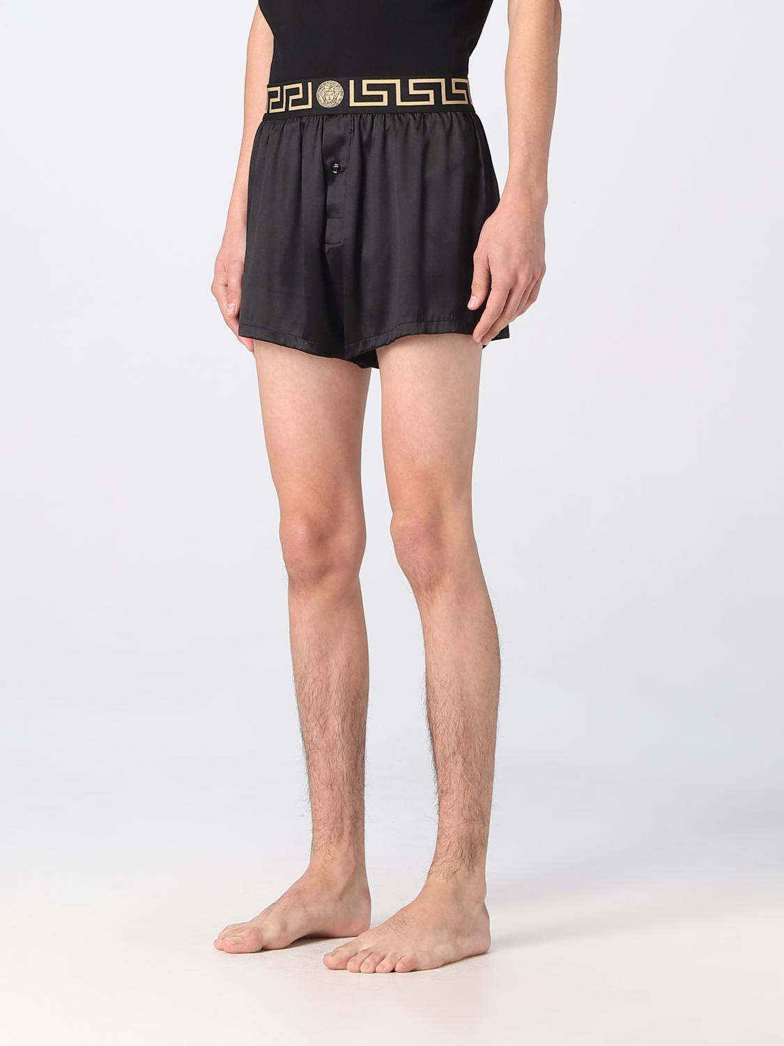 VERSACE pajamas for man Black Versace pajamas 10009481A00986