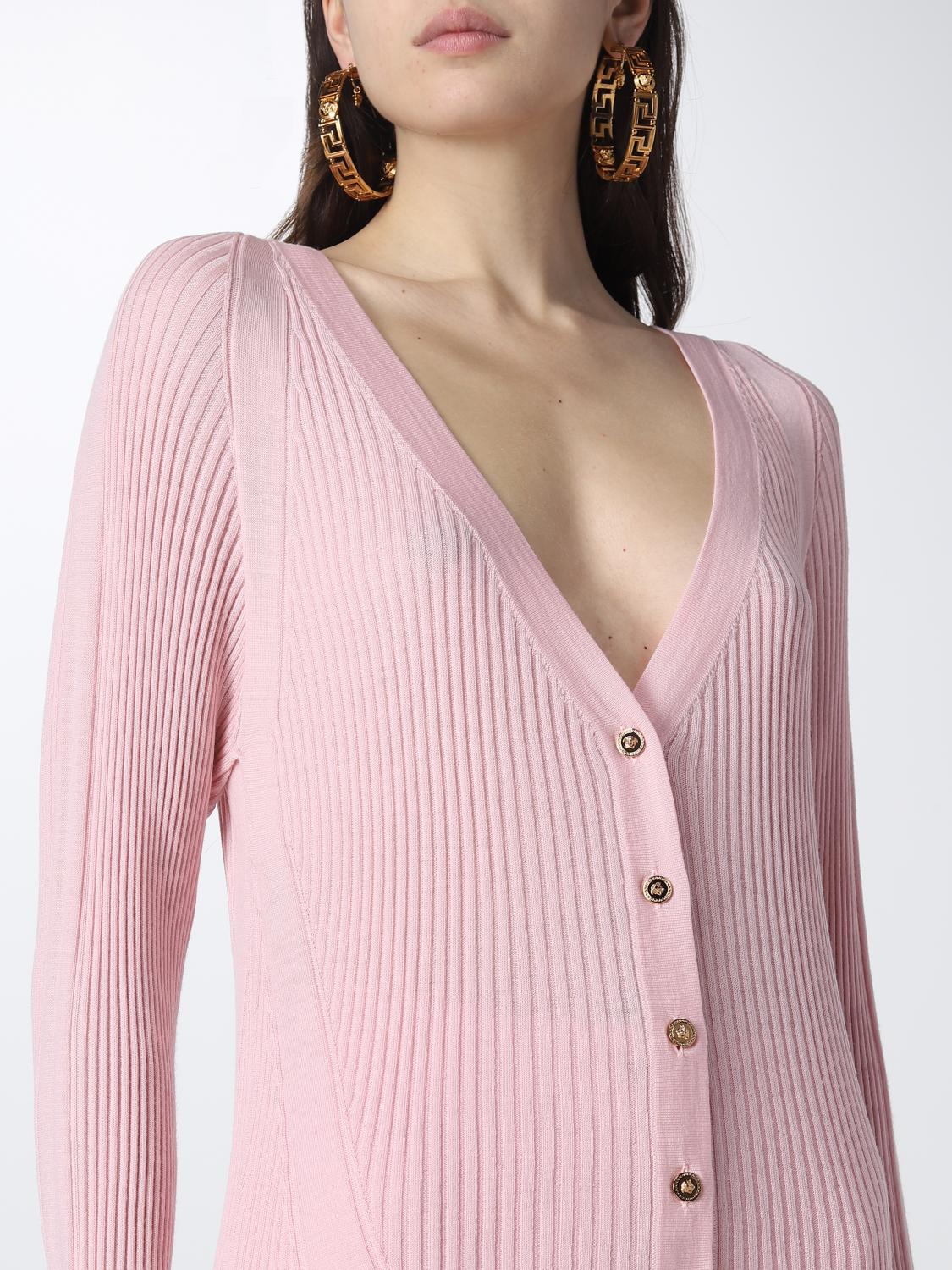 VERSACE cardigan for woman Pink Versace cardigan 10063931A04002