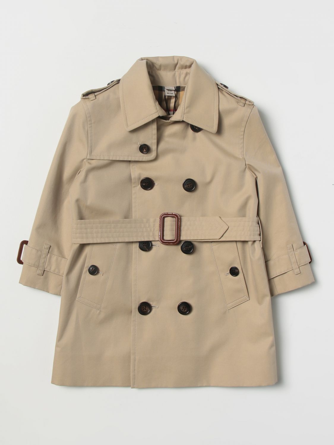 Trench coat in gabardine di cotone Giglio.com Bambino Abbigliamento Cappotti e giubbotti Soprabiti Impermeabili 