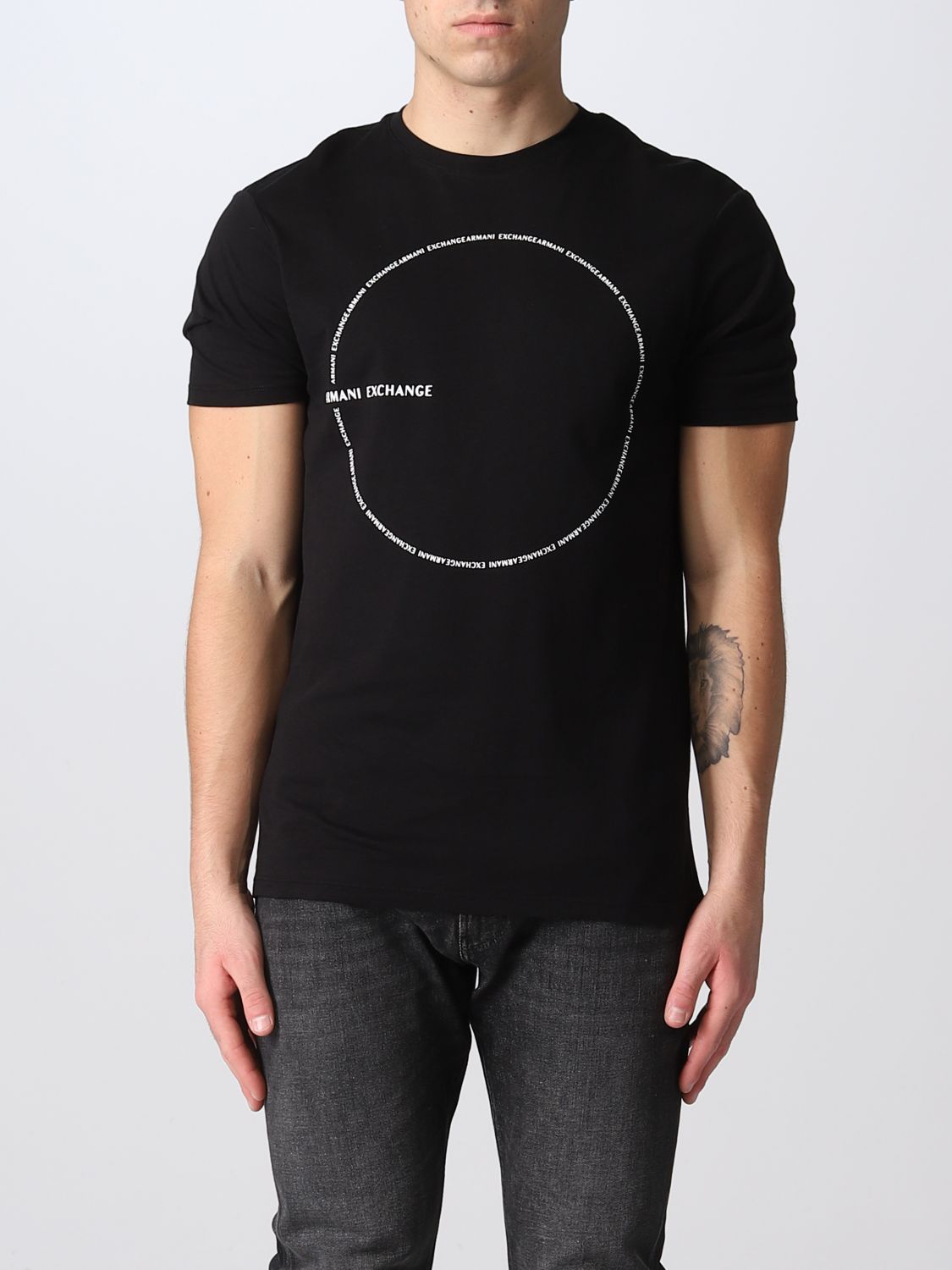 ARMANI EXCHANGE: t-shirt for man - Black | Armani Exchange t-shirt ...