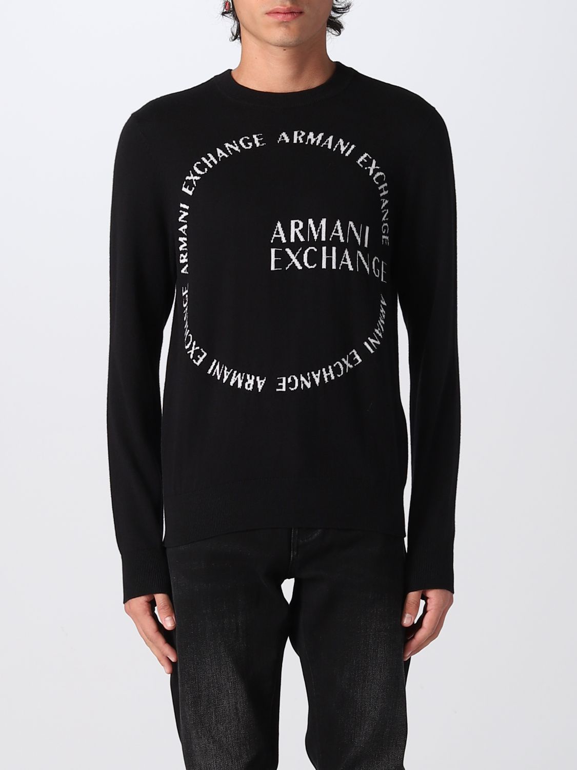 entusiasme Moderat Koge ARMANI EXCHANGE: sweater for man - Black | Armani Exchange sweater  6LZM1CZM1KZ online on GIGLIO.COM