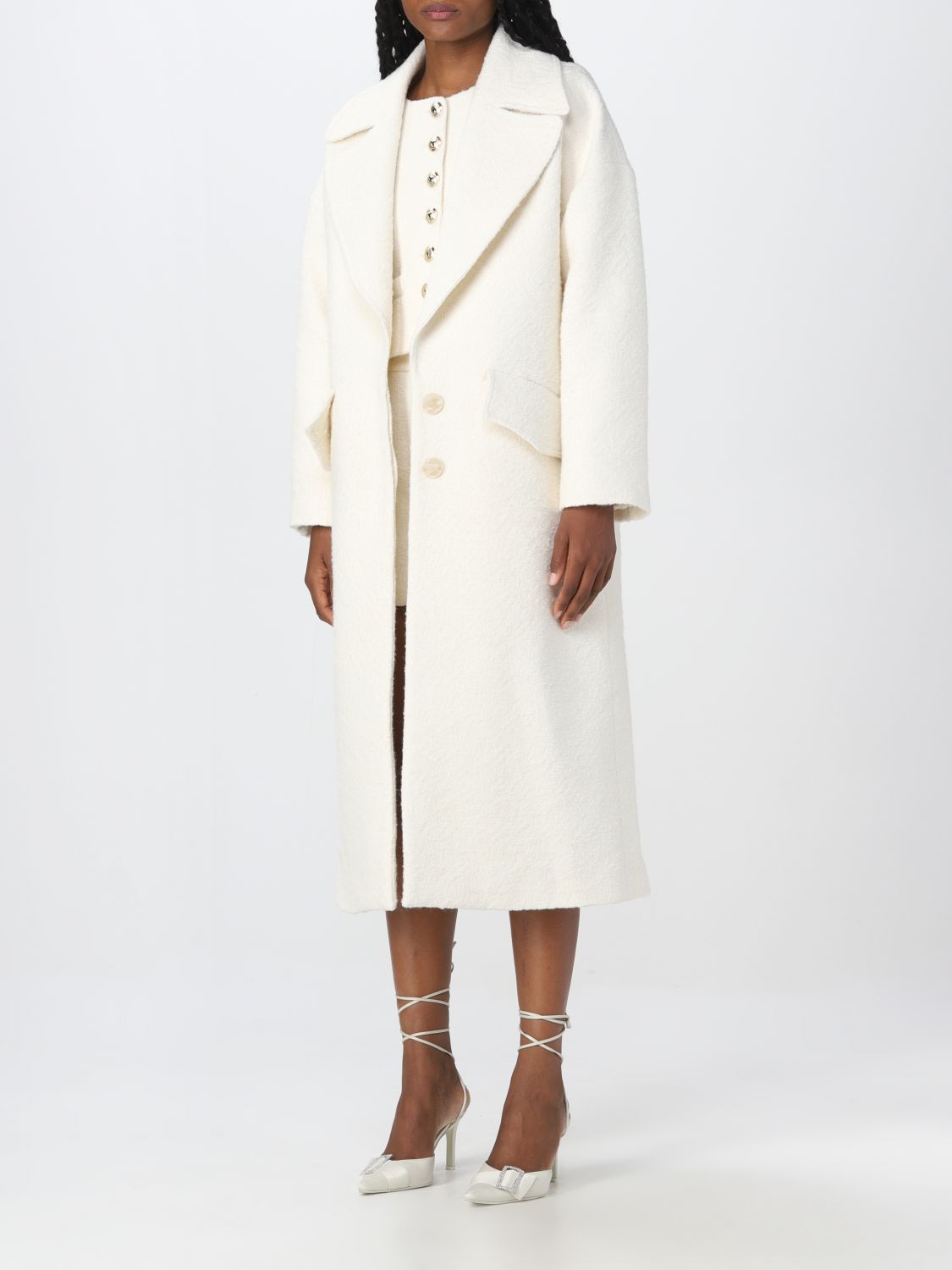 PATRIZIA PEPE: coat for woman - White | Patrizia Pepe coat 2O0011A137 ...