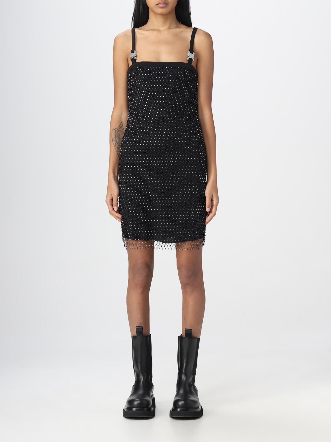 Alyx Crystal-embellished Mesh Mini Dress In Black