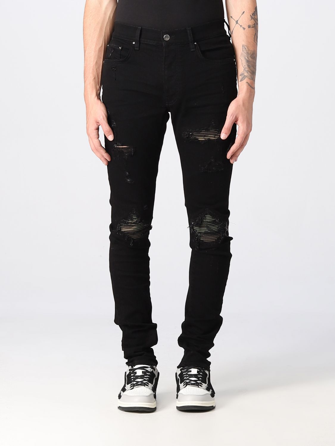 AMIRI: jeans for man - Black | Amiri jeans MDS052 online on GIGLIO.COM