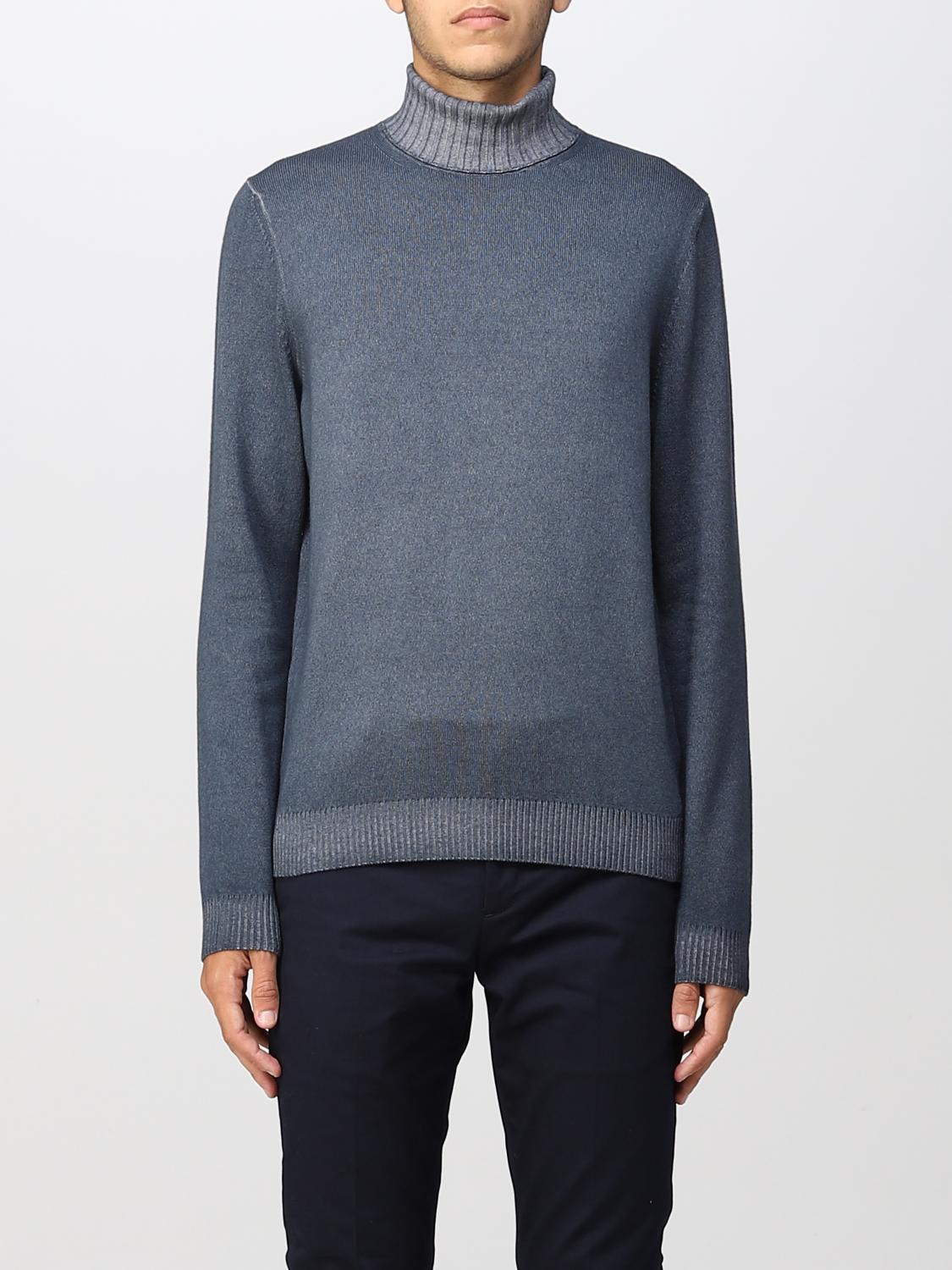 MALO: Sweater men - Charcoal | Malo sweater UCX103F2K11 online at ...