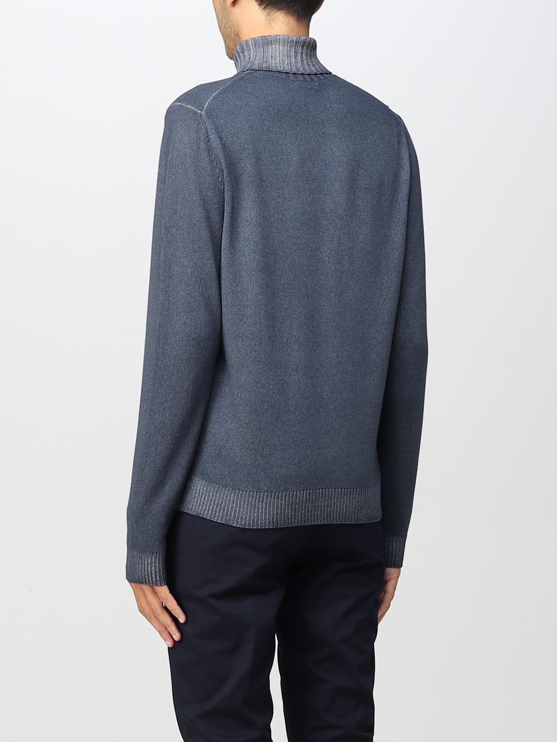 MALO: sweater for man - Charcoal | Malo sweater UCX103F2K11 online on ...