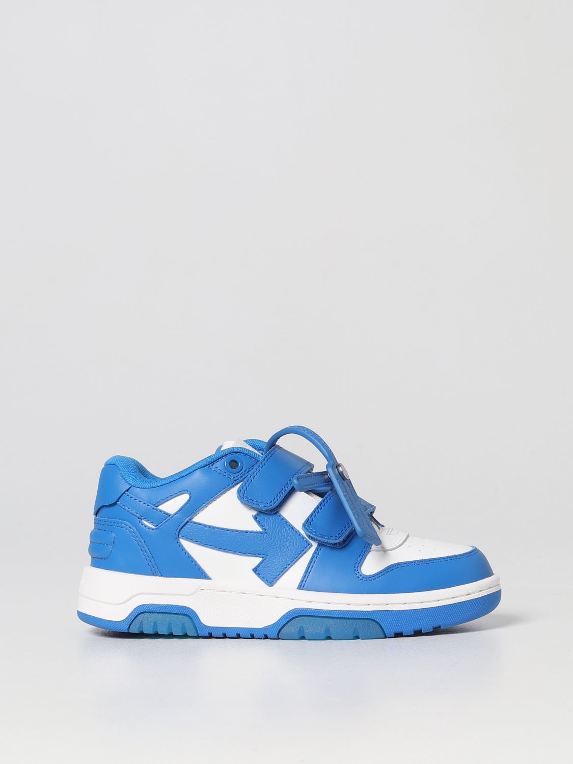 OFF-WHITE: shoes for boys - Gnawed Blue | Off-White shoes OBIA008F22LEA001  online on 