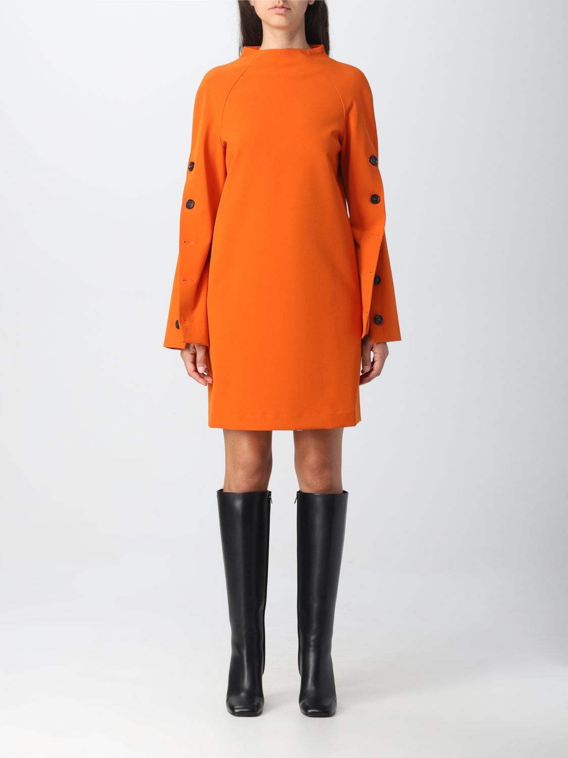 ERIKA CAVALLINI: dress for woman - Orange | Erika Cavallini dress ...