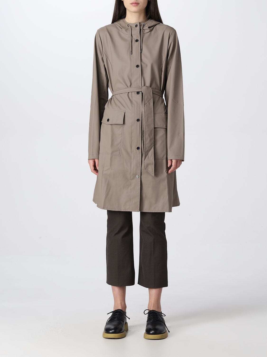 RAINS trench coat for woman Mouse Grey Rains trench coat