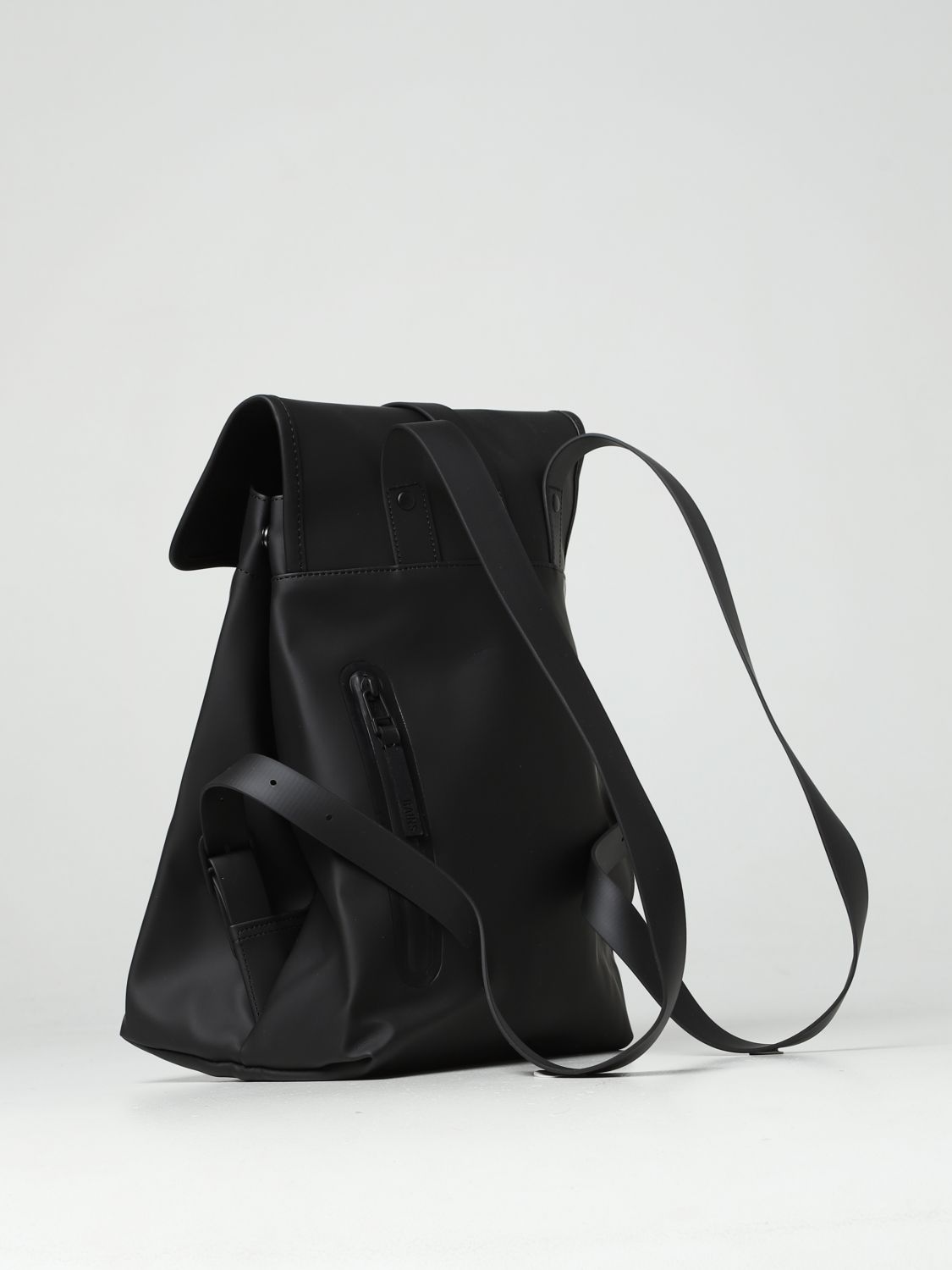 Zaino Rains: Zaino Bucket Backpack Rains in plastica gommata nero 2