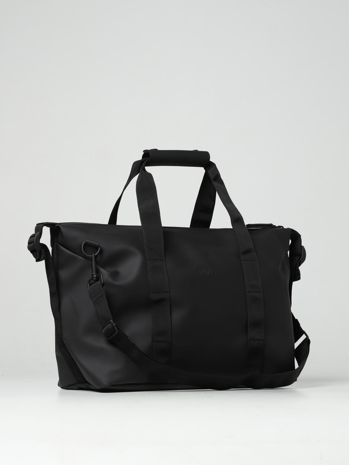 RAINS Borsone Weekend Bag Small in plastica gommata Nero Borse Tote Rains