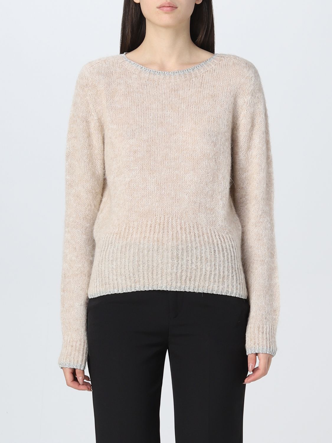 LIU JO: sweater for woman - Beige | Liu Jo sweater WF2467MAG71 online
