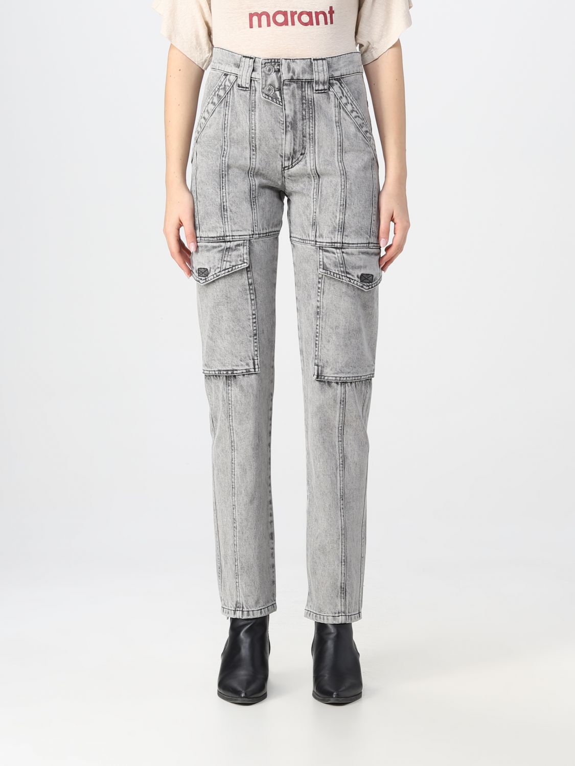 Ongemak Vermoorden bedelaar Isabel Marant Etoile Outlet: jeans for woman - Grey | Isabel Marant Etoile  jeans 22APA222122A023E online on GIGLIO.COM