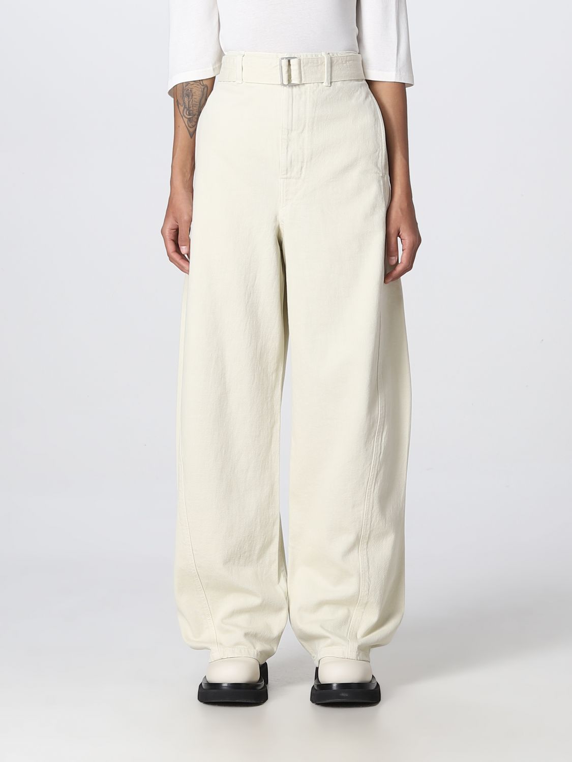 Trousers Lemaire: Lemaire trousers for women white 1