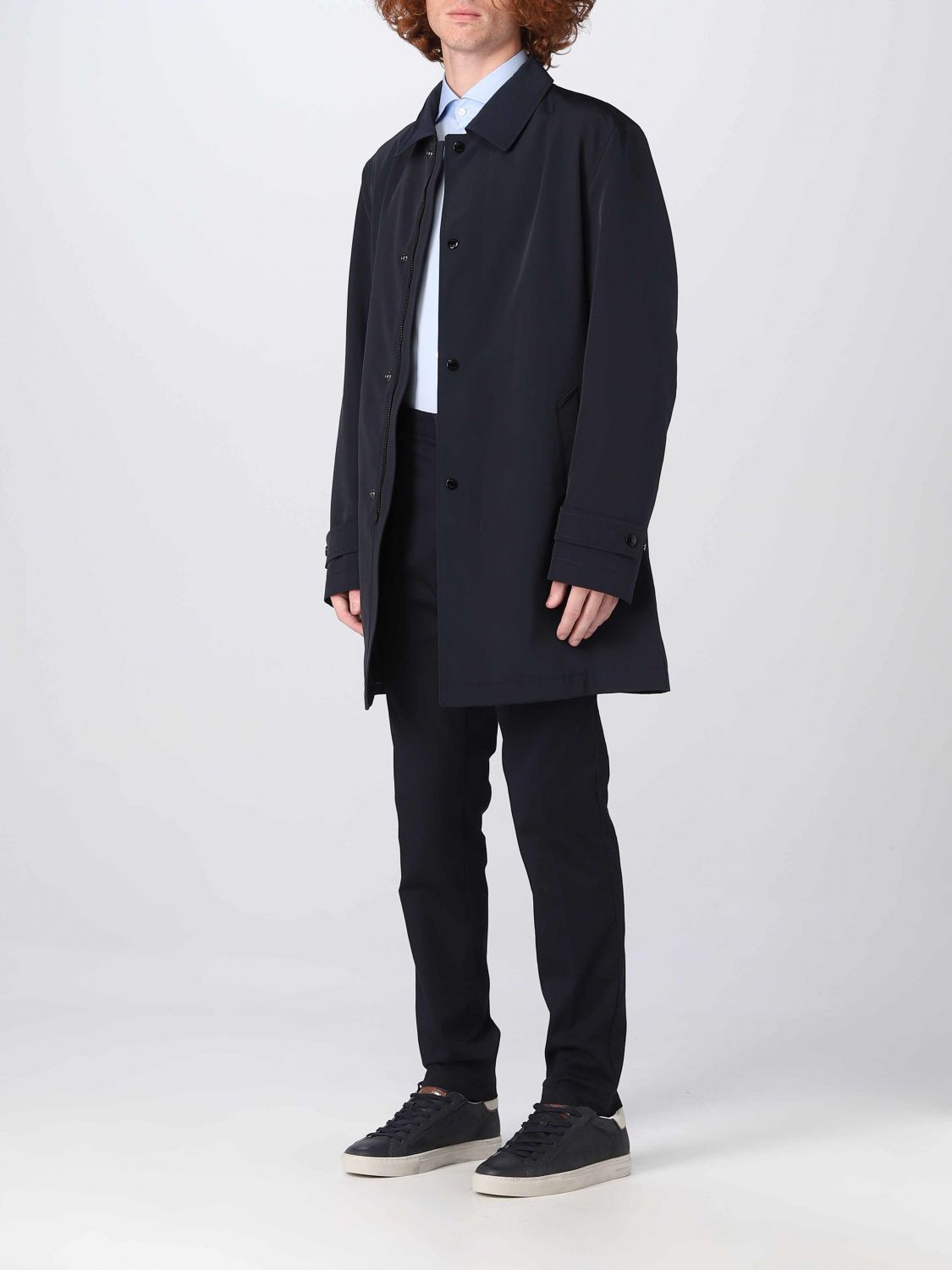 BOSS: coat for man - Blue | Boss coat 50471763 online on GIGLIO.COM