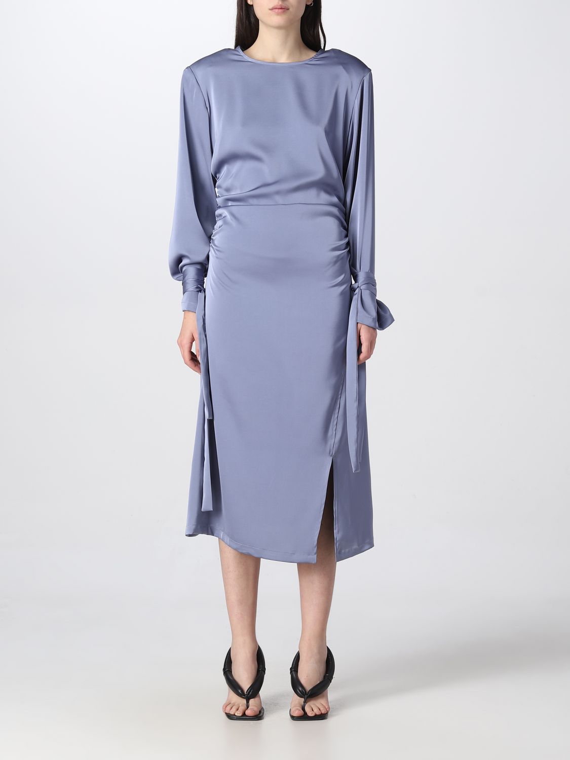 WEILI ZHENG: dress for woman - Gnawed Blue | Weili Zheng dress WWZDL102 ...