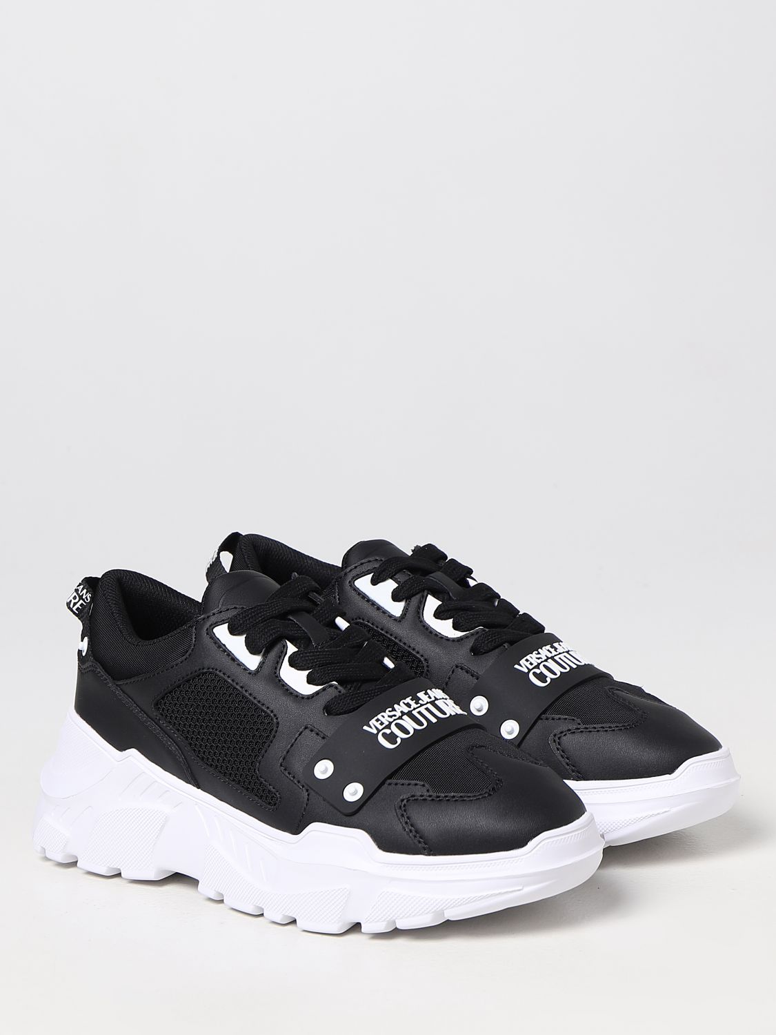 VERSACE JEANS COUTURE: sneakers for man - Black | Versace Jeans Couture ...