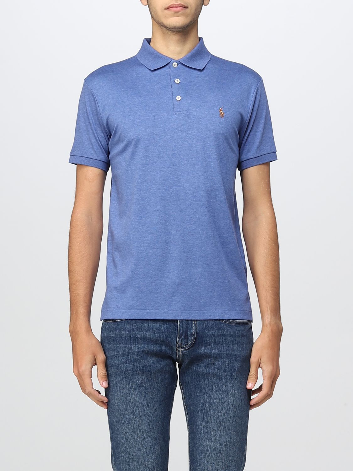 POLO RALPH LAUREN: polo shirt for man - Blue | Polo Ralph Lauren polo ...