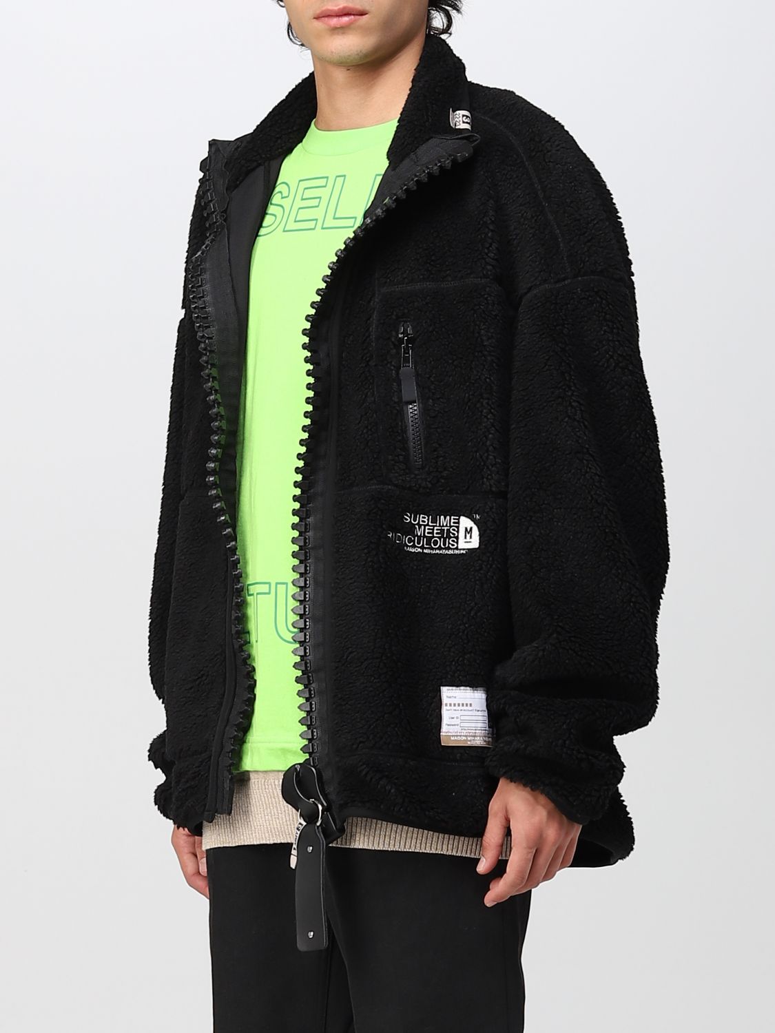 Maison Mihara Yasuhiro Colour-block Hooded Jacket in Black for Men Mens Clothing Jackets Casual jackets 