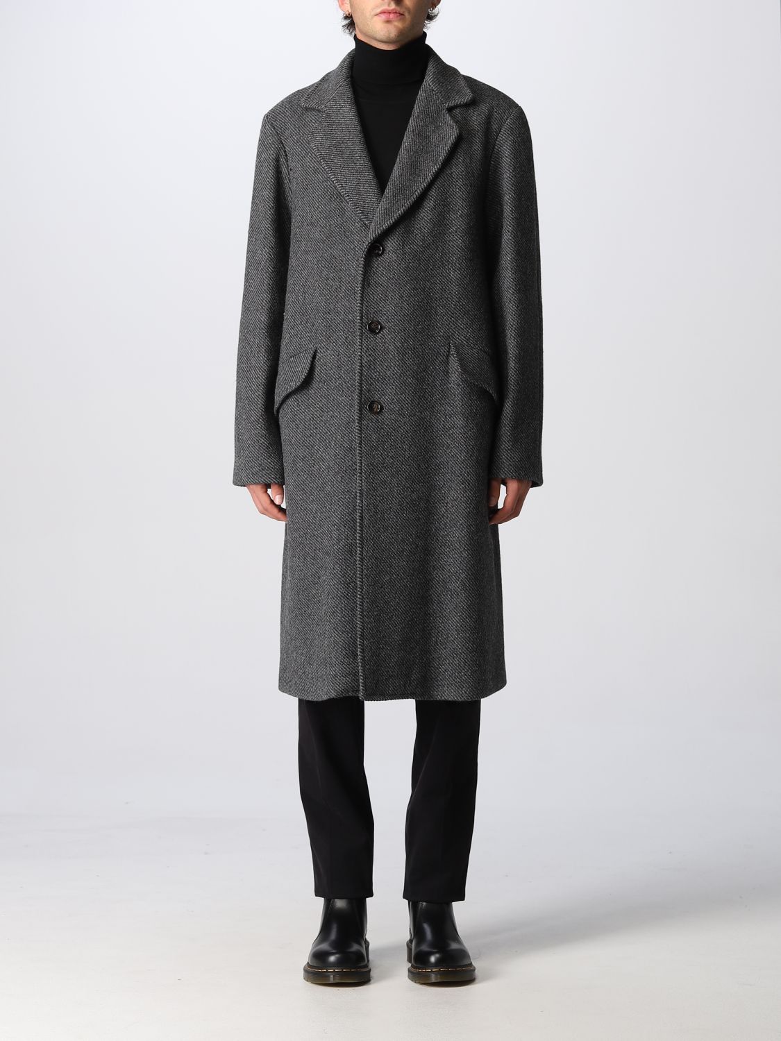 ASPESI: coat for man - Grey | Aspesi coat AC40V012 online at GIGLIO.COM