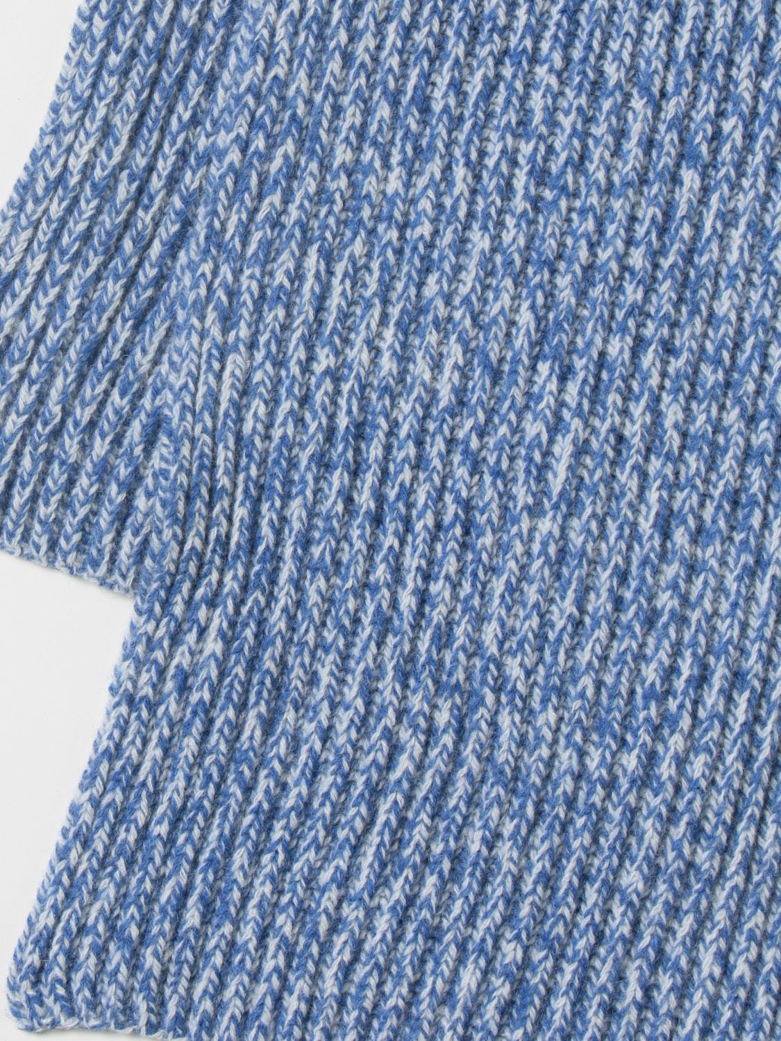 GANNI: wool blend scarf - Blue | Ganni scarf A4431 online on GIGLIO.COM