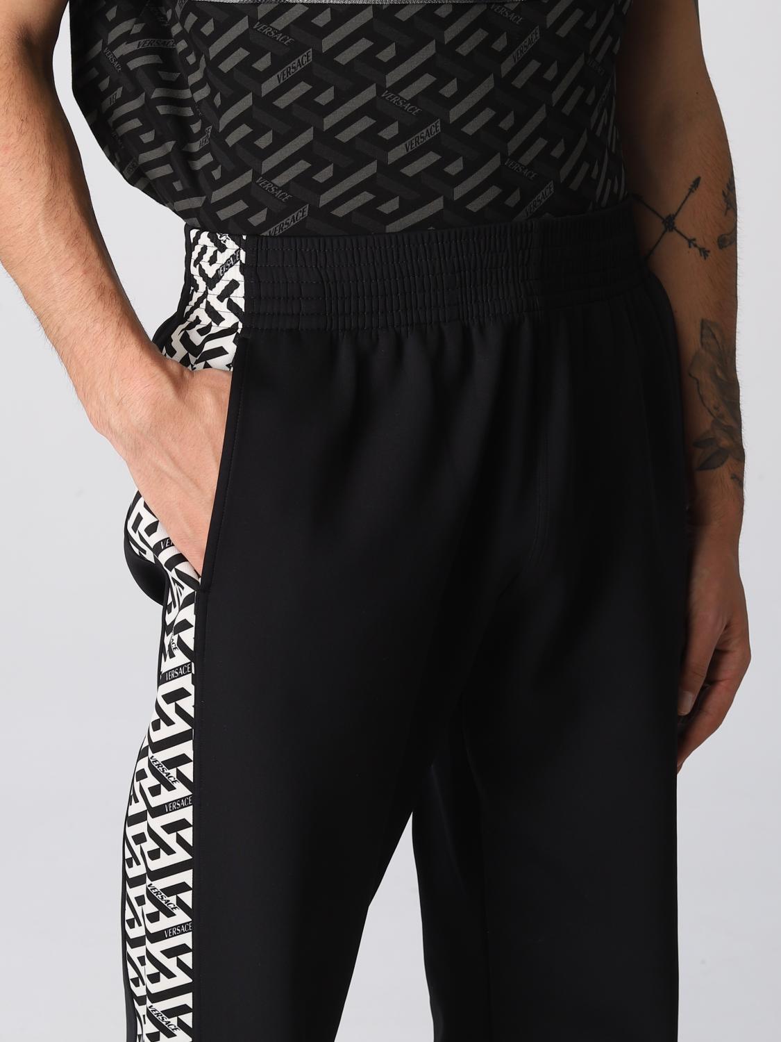 VERSACE pants for man Black Versace pants 10021011A01623 online on