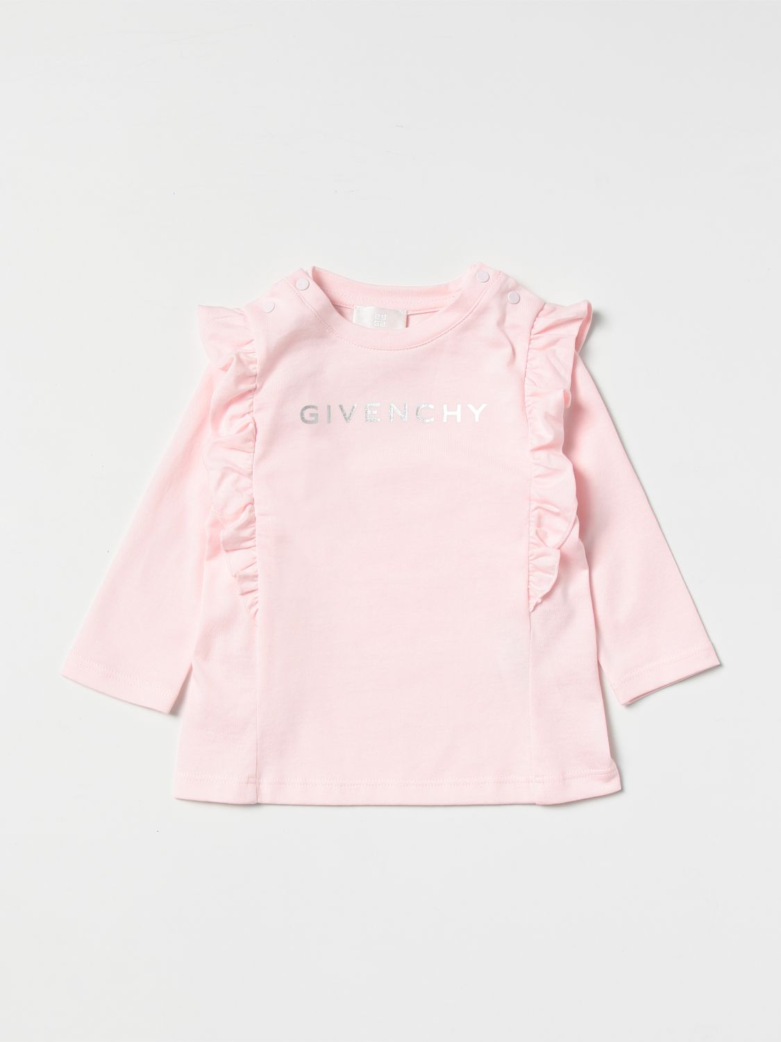 GIVENCHY: t-shirt for baby - Pink | Givenchy t-shirt H05237 online on ...