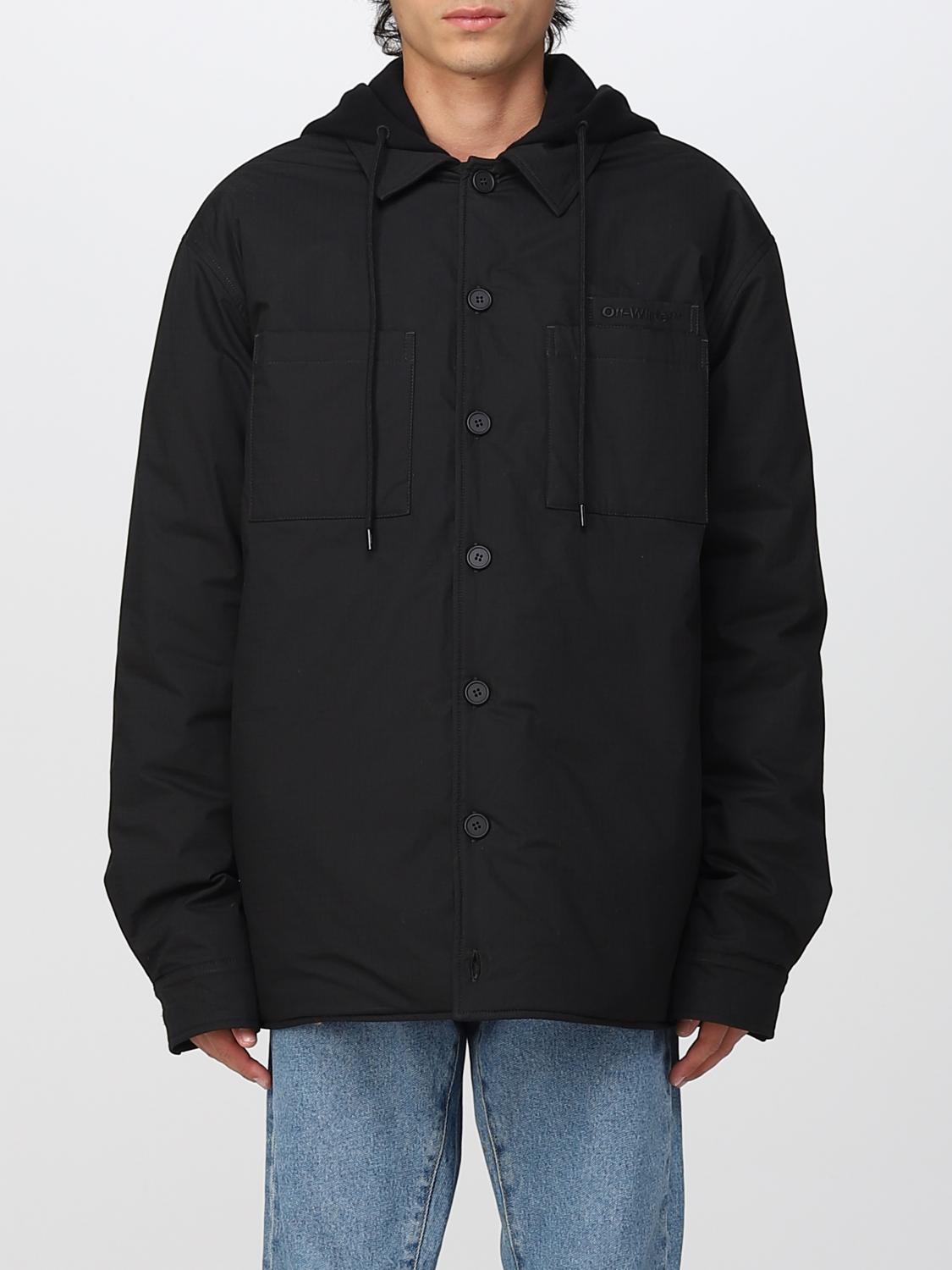 OFF-WHITE: jacket for man - Black | Off-White jacket OMEA360F22FAB001 ...