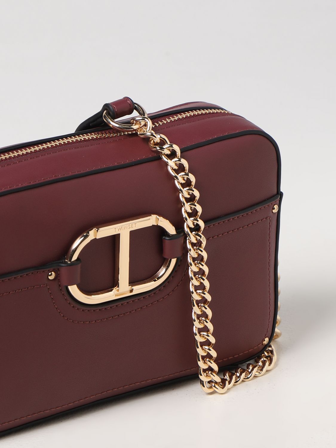TWINSET: crossbody bags for woman - Burgundy  Twinset crossbody bags  222TB7381 online at