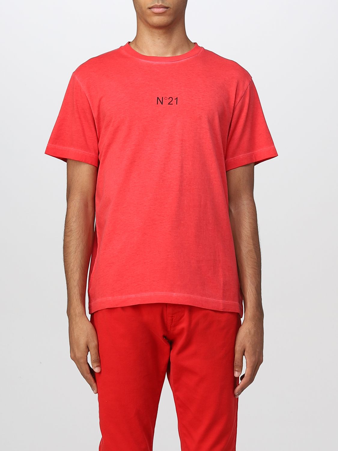 N° 21: t-shirt for man - Red | N° 21 t-shirt F0316325 online on GIGLIO.COM