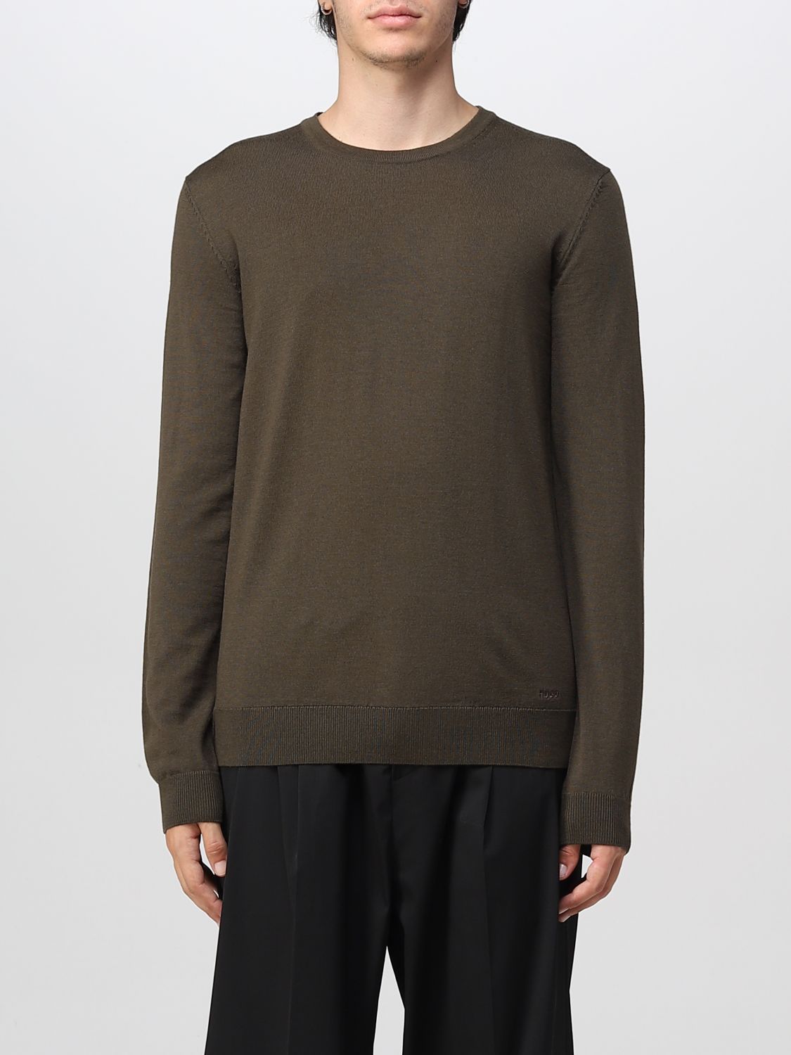 Hugo Outlet: sweater for man - Green | Hugo sweater 50476832 online at ...