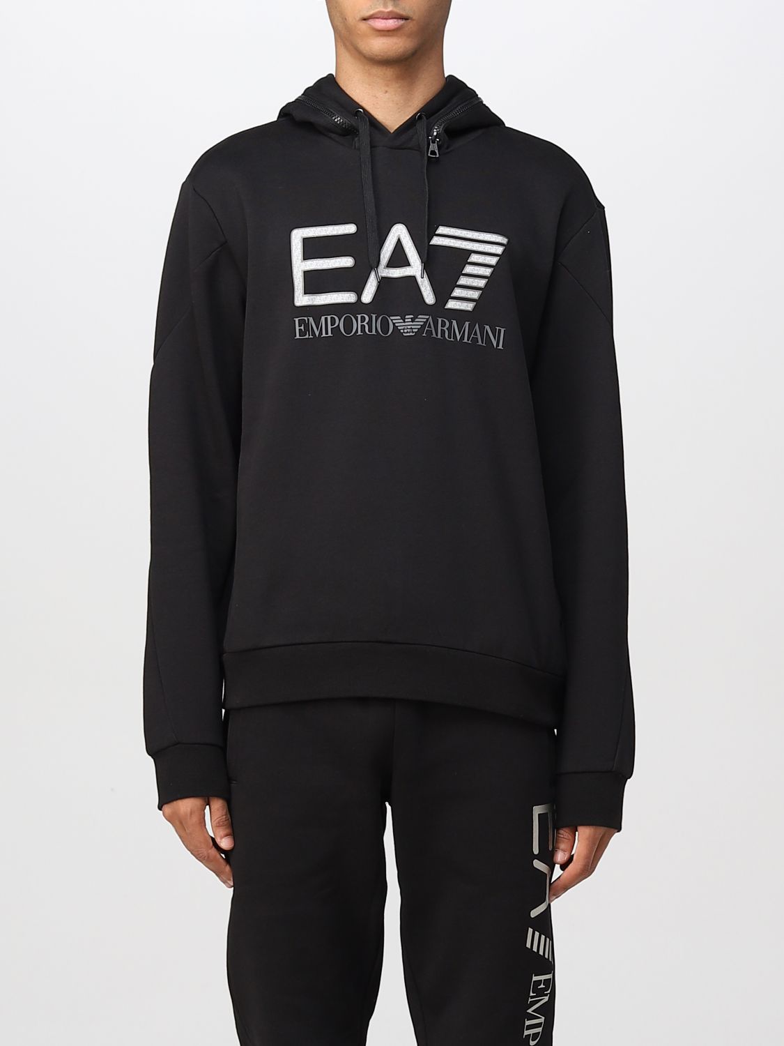 EA7: sweatshirt for man - Black | Ea7 sweatshirt 6LPM88PJ07Z online on ...
