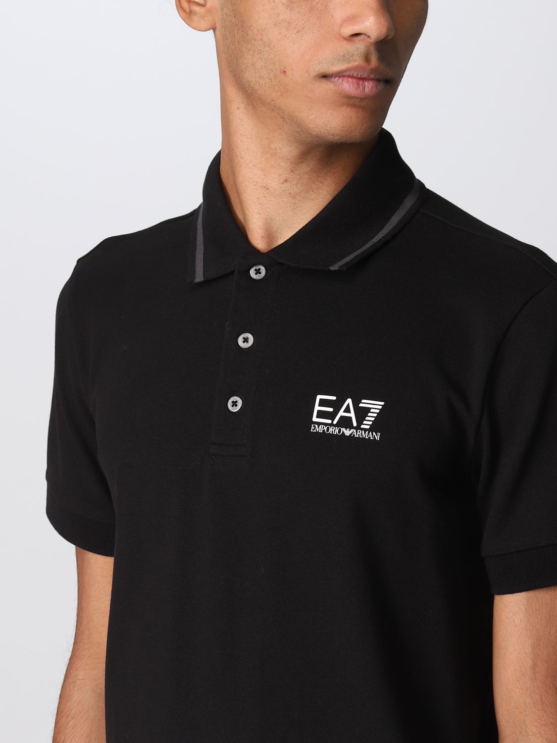 EA7: polo shirt for man - Black | Ea7 polo shirt 8NPF06PJ04Z online on ...