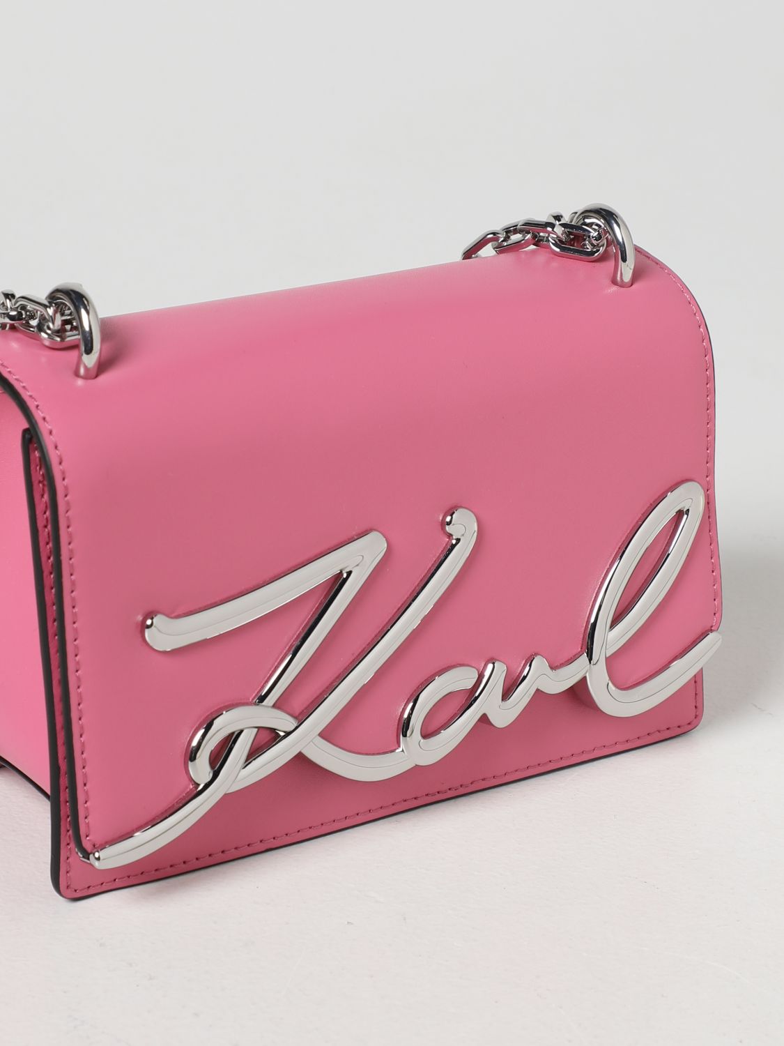 KARL LAGERFELD: mini bag for woman - Pink | Karl Lagerfeld mini bag ...