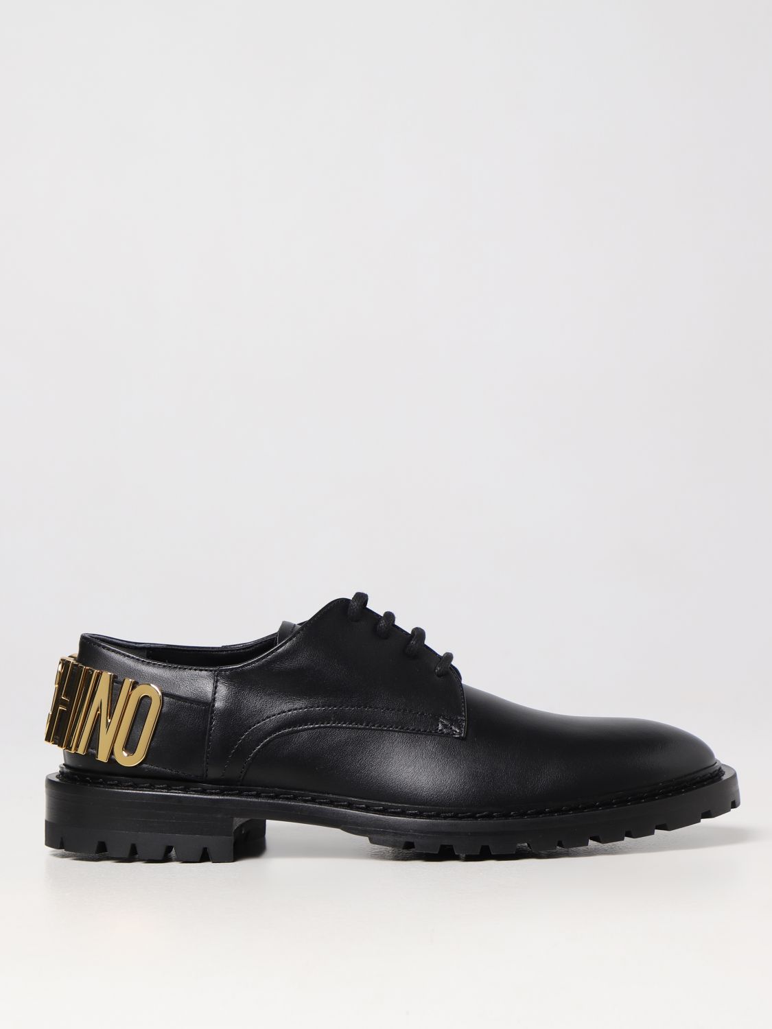MOSCHINO COUTURE: brogue shoes man - Black | Moschino Couture brogue shoes MB10053J1FGA0 online on GIGLIO.COM
